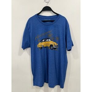J&J Lounge Cabo San Lucas Hemingway's Car Graphic Tee Shirt Blue Mens XL Travel